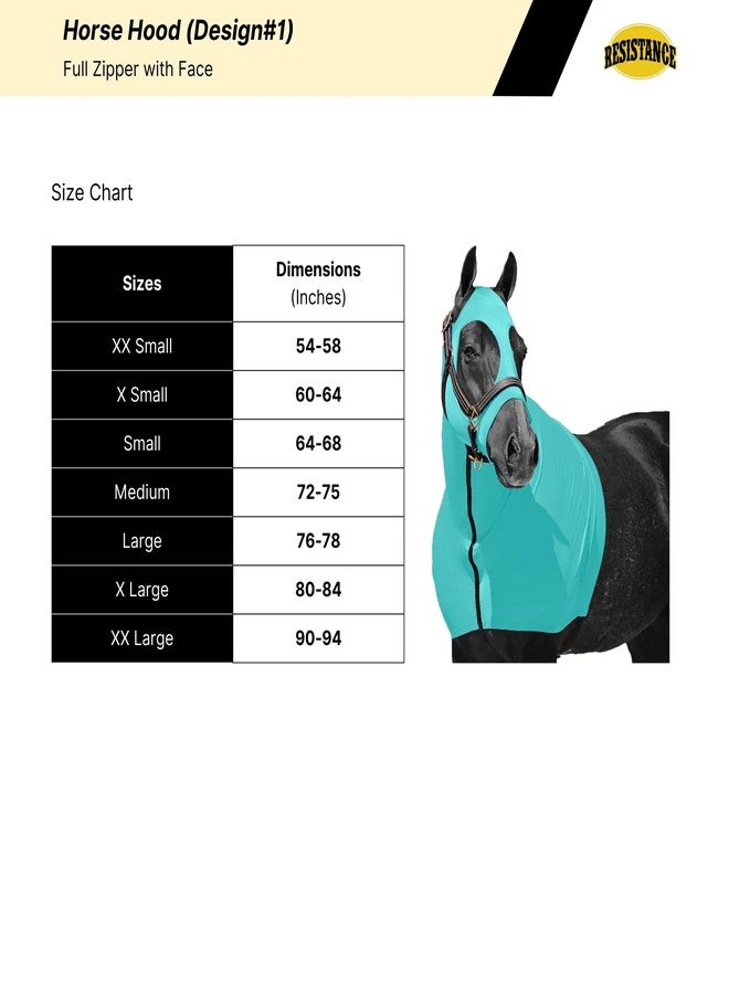 Resistance Horse Hood Slinky Lycra Zippered Mane Braid Shoulder Guard - Horse Sleazy Slickers Care Sheet - Image 4
